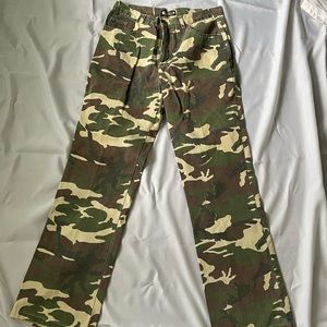 Green/ brown camouflage pants